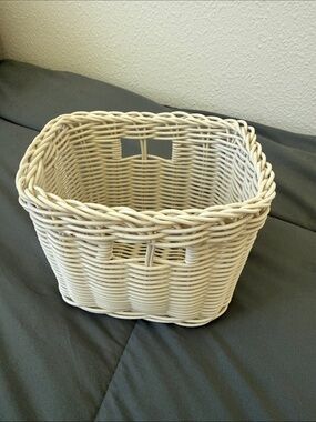 Woven Storage Basket - Cream Home Accents